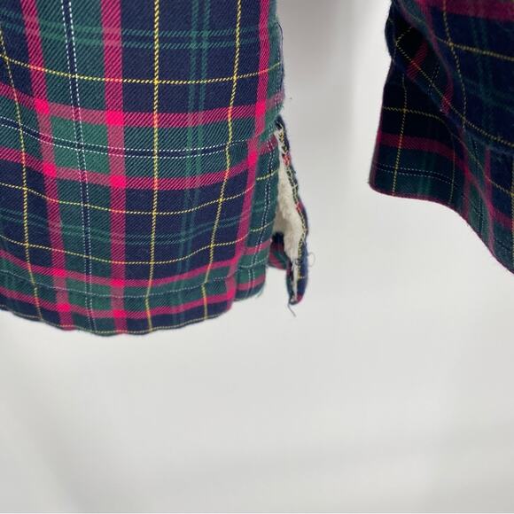 LL Bean Woman’s Shirt Jacket Plaid Fleece Lined Chore Outdoor Gorpcore Large - Picture 4 of 7